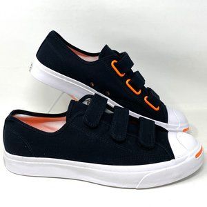 Converse Jack Purcell 3V OX Black Orange White Mens Size Sneaker Low Top 168136C